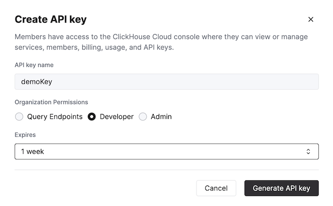 Create API Key